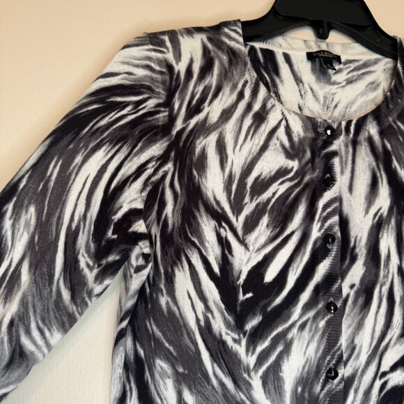 TALBOTS women's size small S 3/4 sleeve lightweight button cardigan sweater - Picture 3 of 10